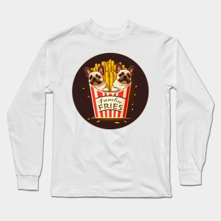 Frenchie fries #3 - French bulldogs & French fries Long Sleeve T-Shirt